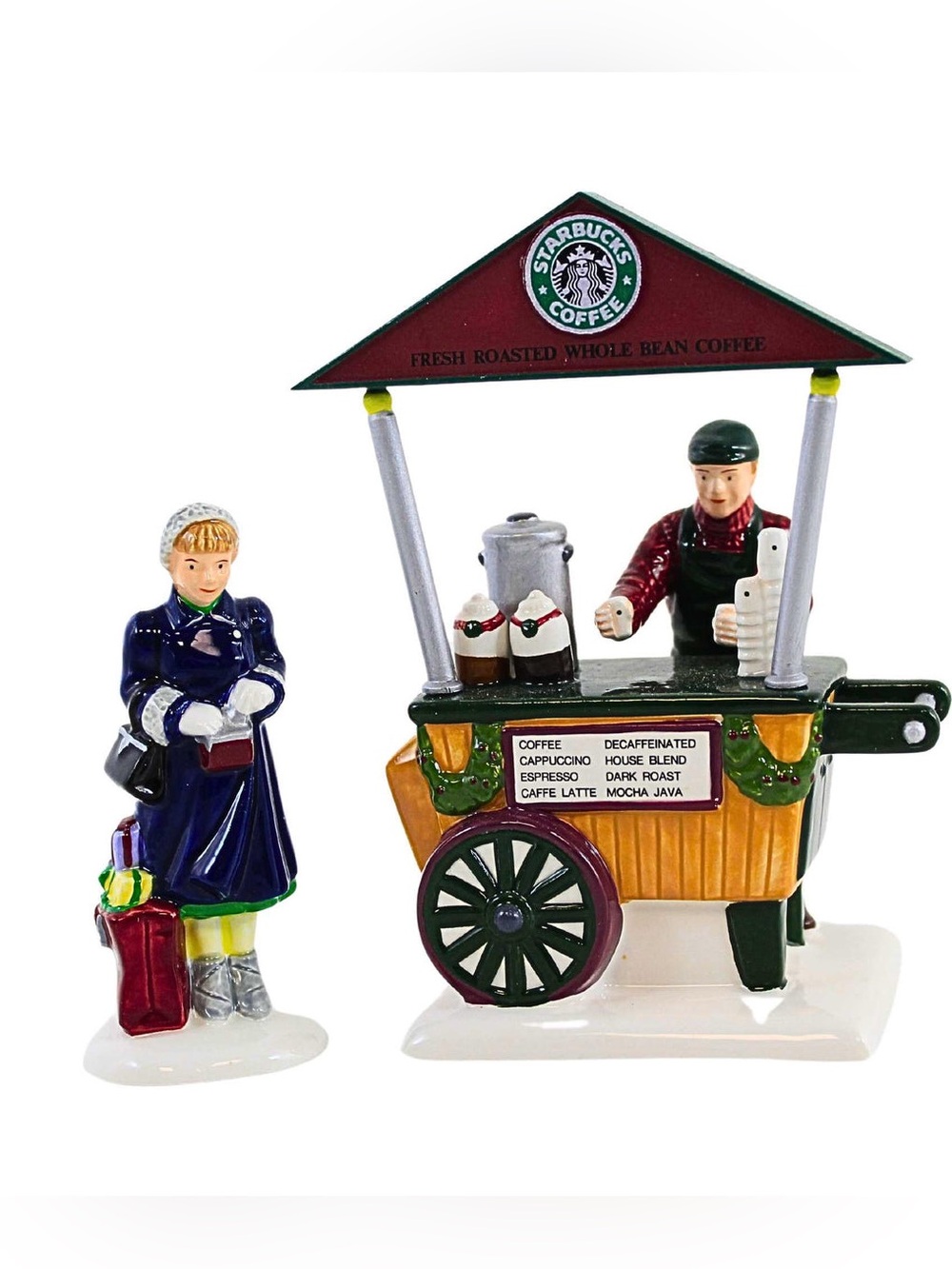 Department 56 The Original Snow Village "Starbucks Coffee Cart